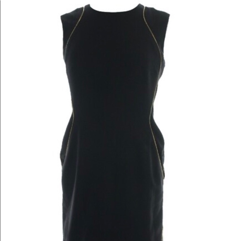 Anne Klein Black Zipper Detail Dress